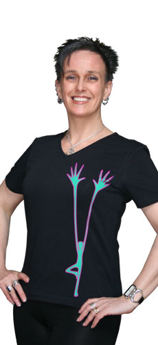 Yoga Tree deign on v neck tee